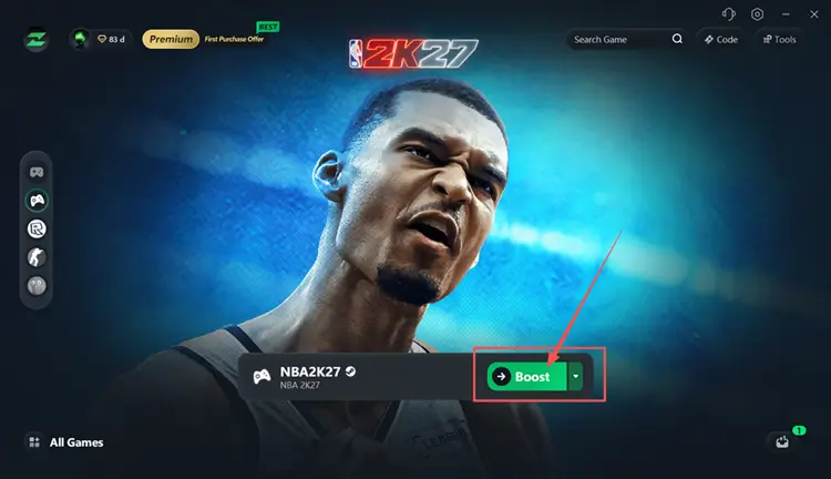 Boost NBA 2K27 with LagZapper