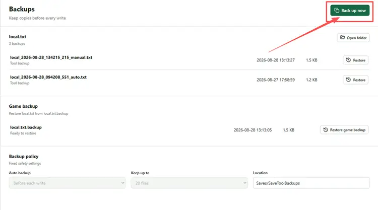 Создание автоматических или ручных резервных копий сохранения How to Fish