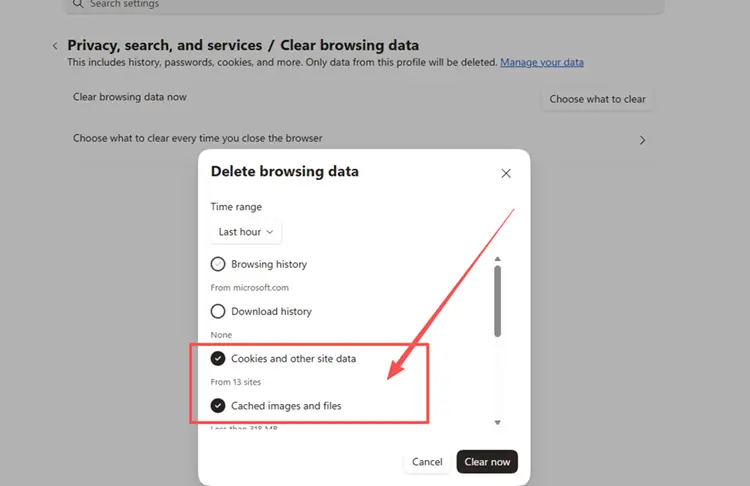 Clear browser cache and cookies for Roblox