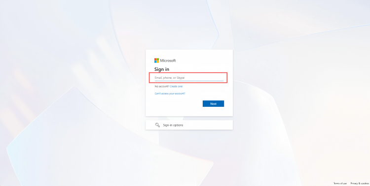 Log in