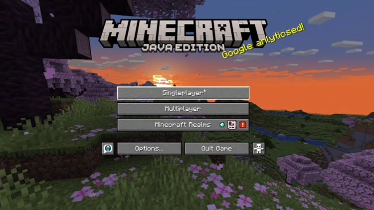 Главное меню Minecraft Java Edition