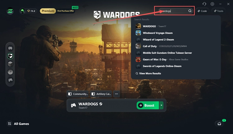 Search for WARDOGS in LagZapper