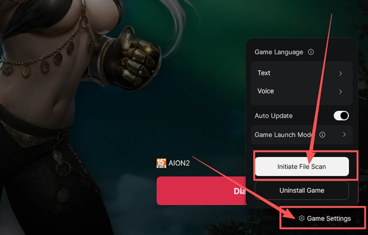 Scan AION 2 game files in PURPLE