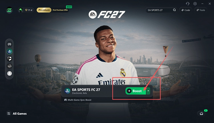Ускорение FC 27 с помощью LagZapper