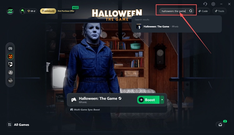Search for Halloween The Game in LagZapper