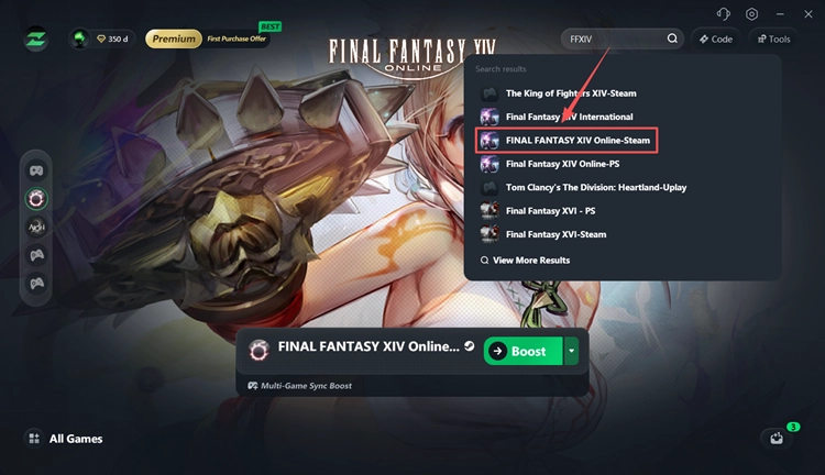 Search for FINAL FANTASY XIV in LagZapper