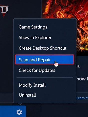 Scannez et réparez Diablo 4 sur Battle.net