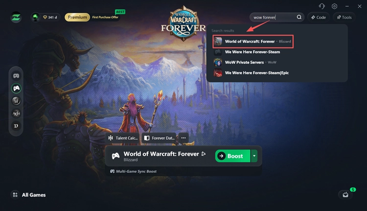 LagZapper'da World of Warcraft'ı arayın