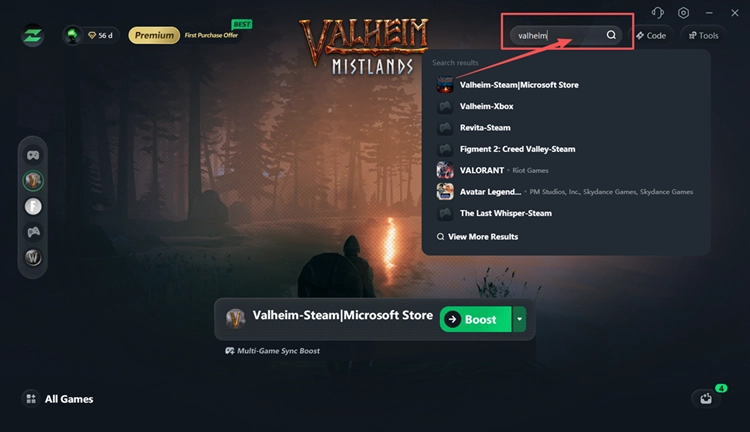 In LagZapper nach Valheim suchen