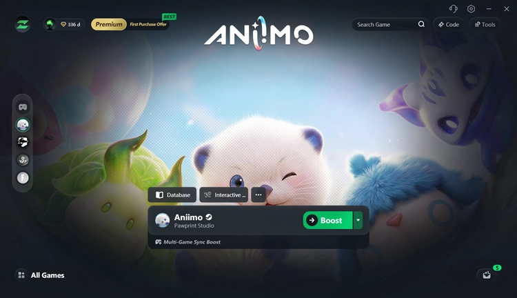 Aniimo dans le boost de jeu LagZapper