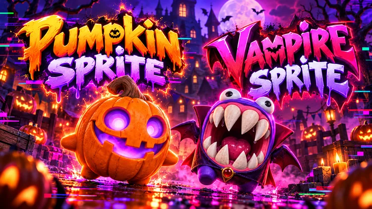 Vampire Sprite und Pumpkin Sprite in Fortnitemares 2026