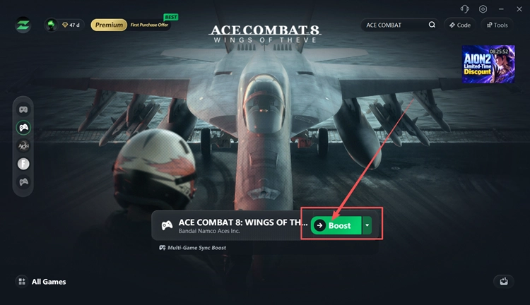 ACE COMBAT 8 mit LagZapper boosten
