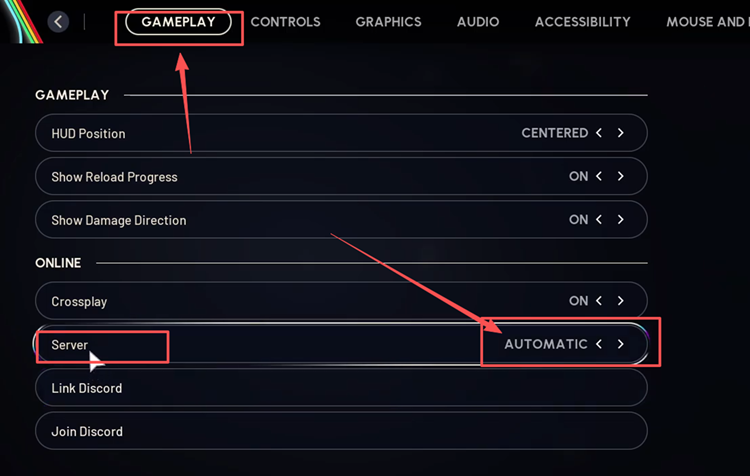 ARC Raiders Server auf Automatic setzen