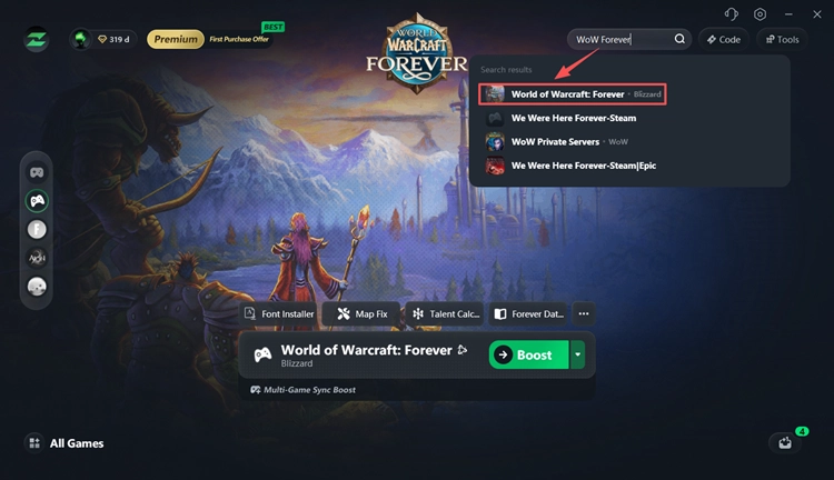 Suche nach WoW Forever in LagZapper