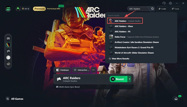 Recherchez les ARC Raiders dans LagZapper