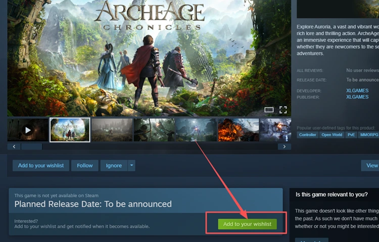 ArcheAge Chronicles zur Wunschliste hinzufügen