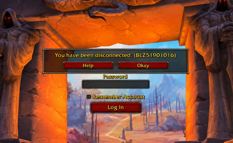 WoW Forever BLZ51901016-Fehler „You have been disconnected“