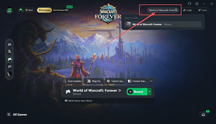 In LagZapper nach WoW Forever suchen