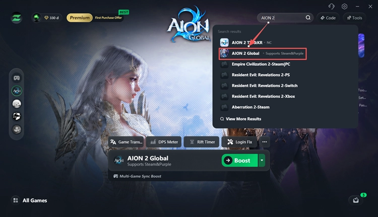 Gecikmeyi azaltmak için LagZapper'da AION 2'yi arayın.