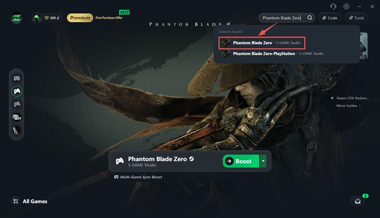 Recherchez Phantom Blade Zero dans LagZapper