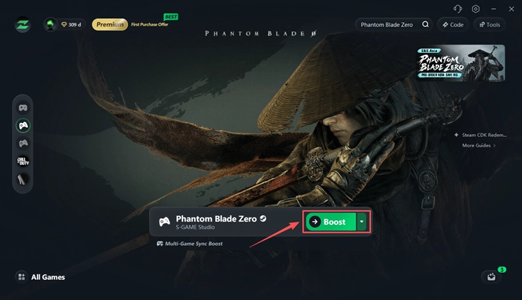 Boostez Phantom Blade Zero avec LagZapper