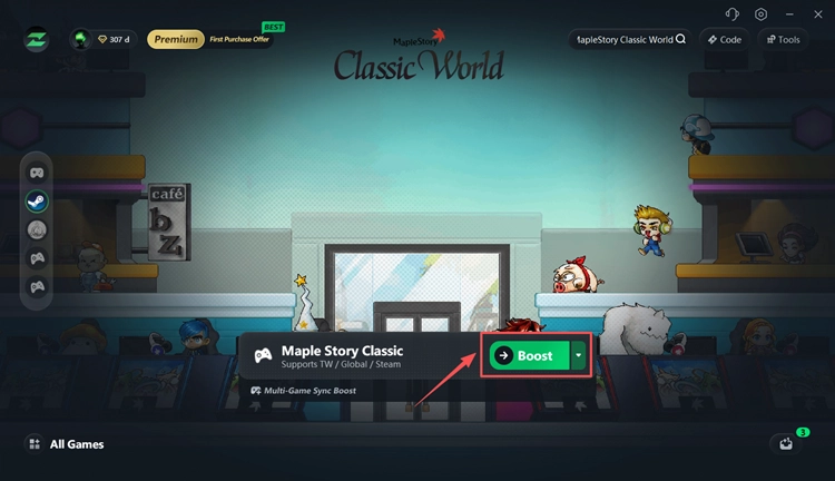 Reduziere den hohen Ping in MapleStory Classic World mit LagZapper