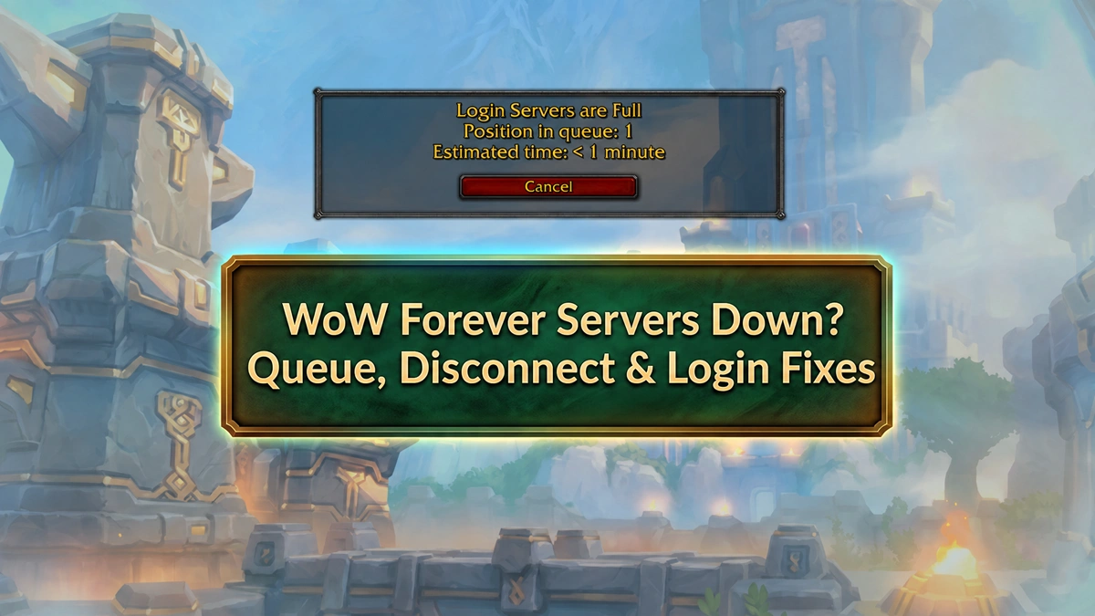 WoW Forever Serverprobleme mit Warteschlange und Disconnects