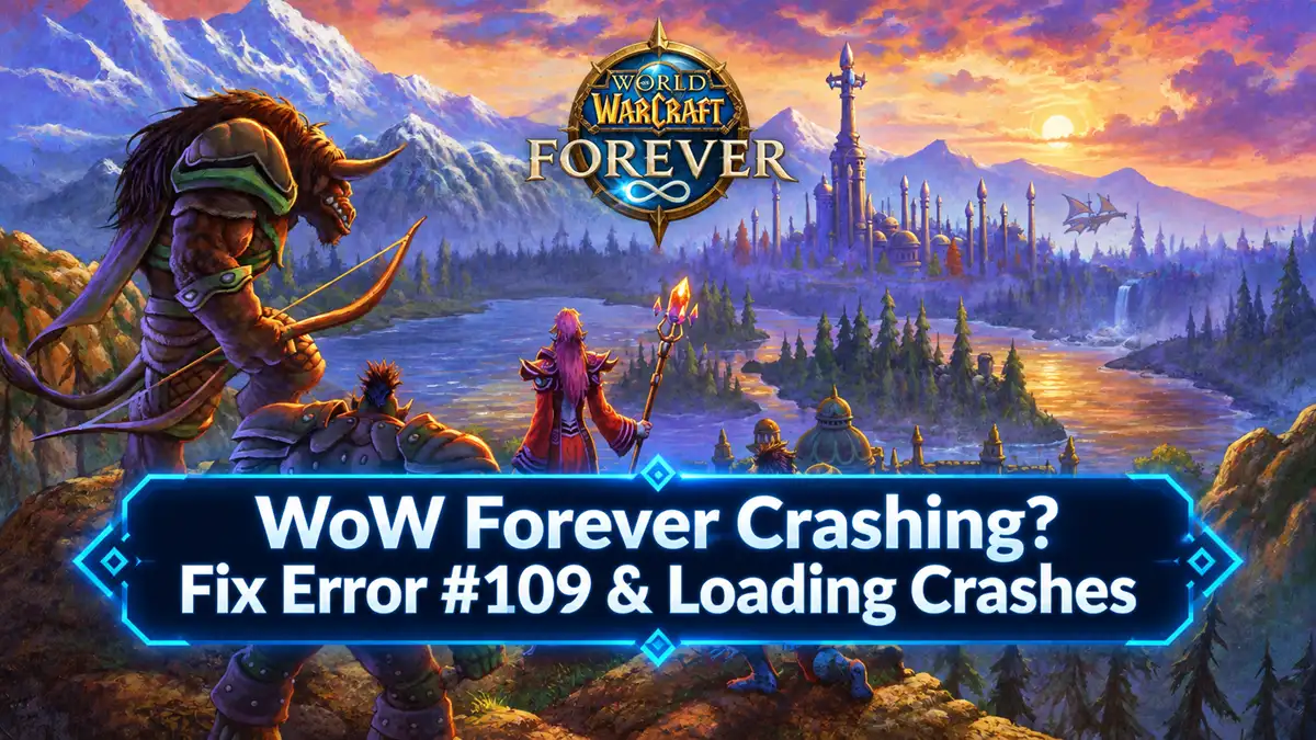 WoW Forever вылетает с Error 109 исправление сбоев на экране загрузки