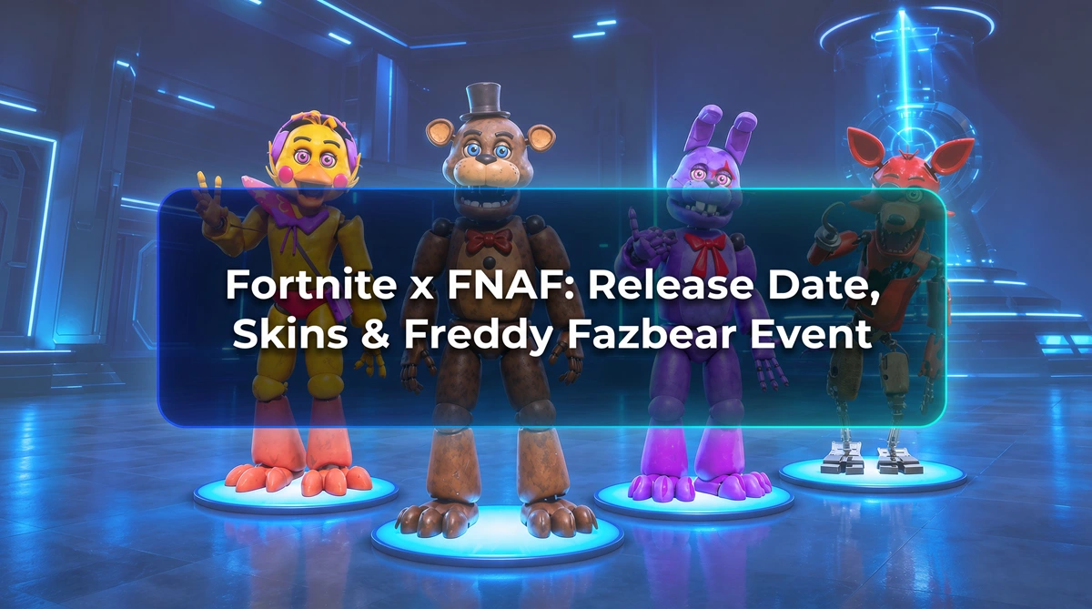 Fortnite-x-FNAF-Event mit Freddy Fazbear, Bonnie, Chica und Foxy